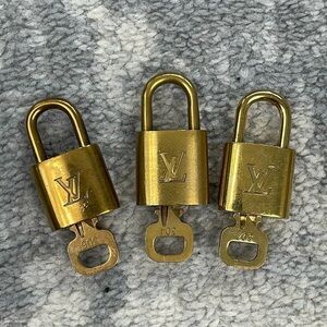 Bulk Lot Louis Vuitton Lock and Key Set of 3 Numbers 302 304 306